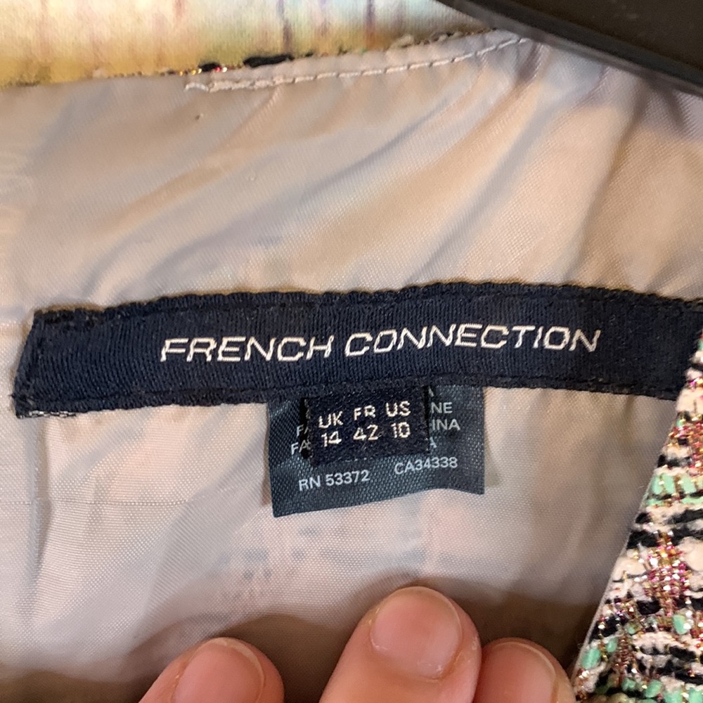 French Connection Metallic Thread Sleeveless Dres… - image 4